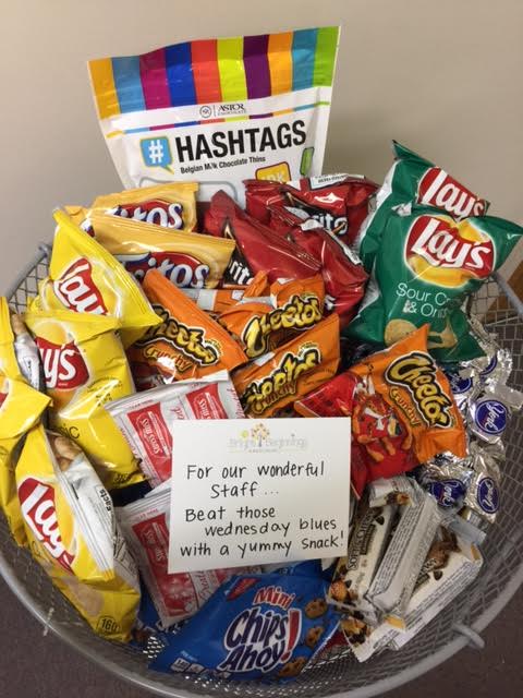 Our teachers love our in house snacks that they can munch on throughout the day!
