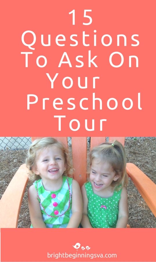 kindergarten tour questions